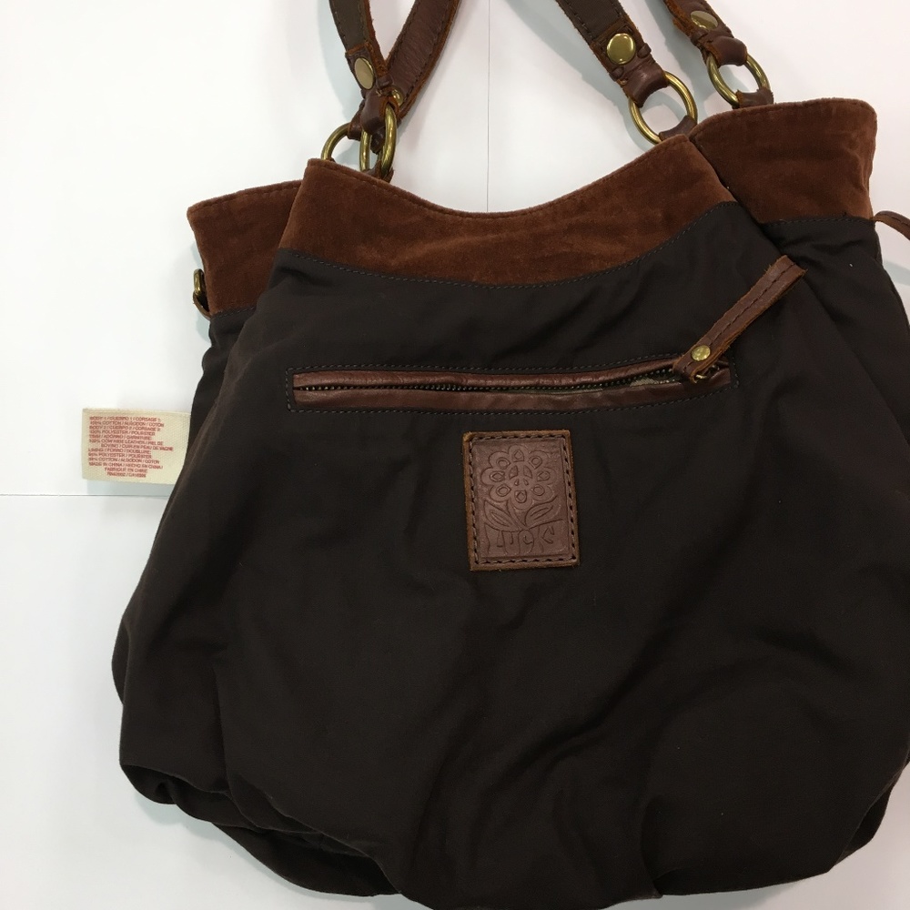 Lucky Brand Multicolor Patchwork Suede Shoulder Bag - Picture 3 of 8